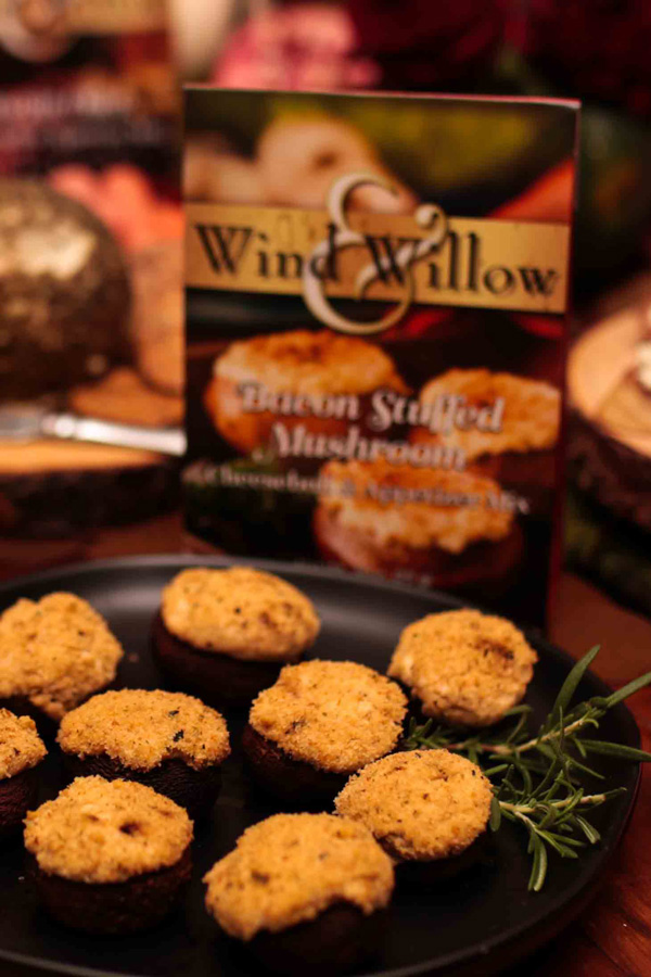 Wind and Willow Bacon Stuffed Mushroom Cheeseball and Appetizer Mix
